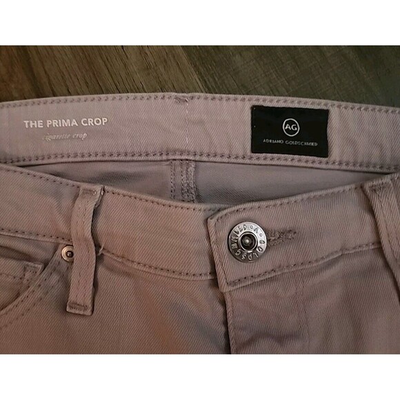 AG Adriano Goldshmied Jeans Womens 28R The Prima Crop Cigarette Crop Pink Rose - Picture 5 of 10